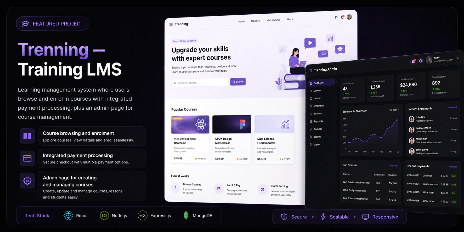 Trenning — Training LMS screenshot